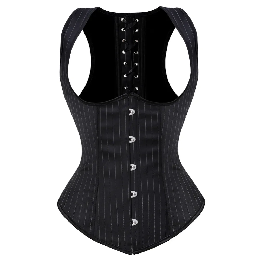 Corset Waist Cinch - Kadın gotik jakarlı Underbust korse seksi