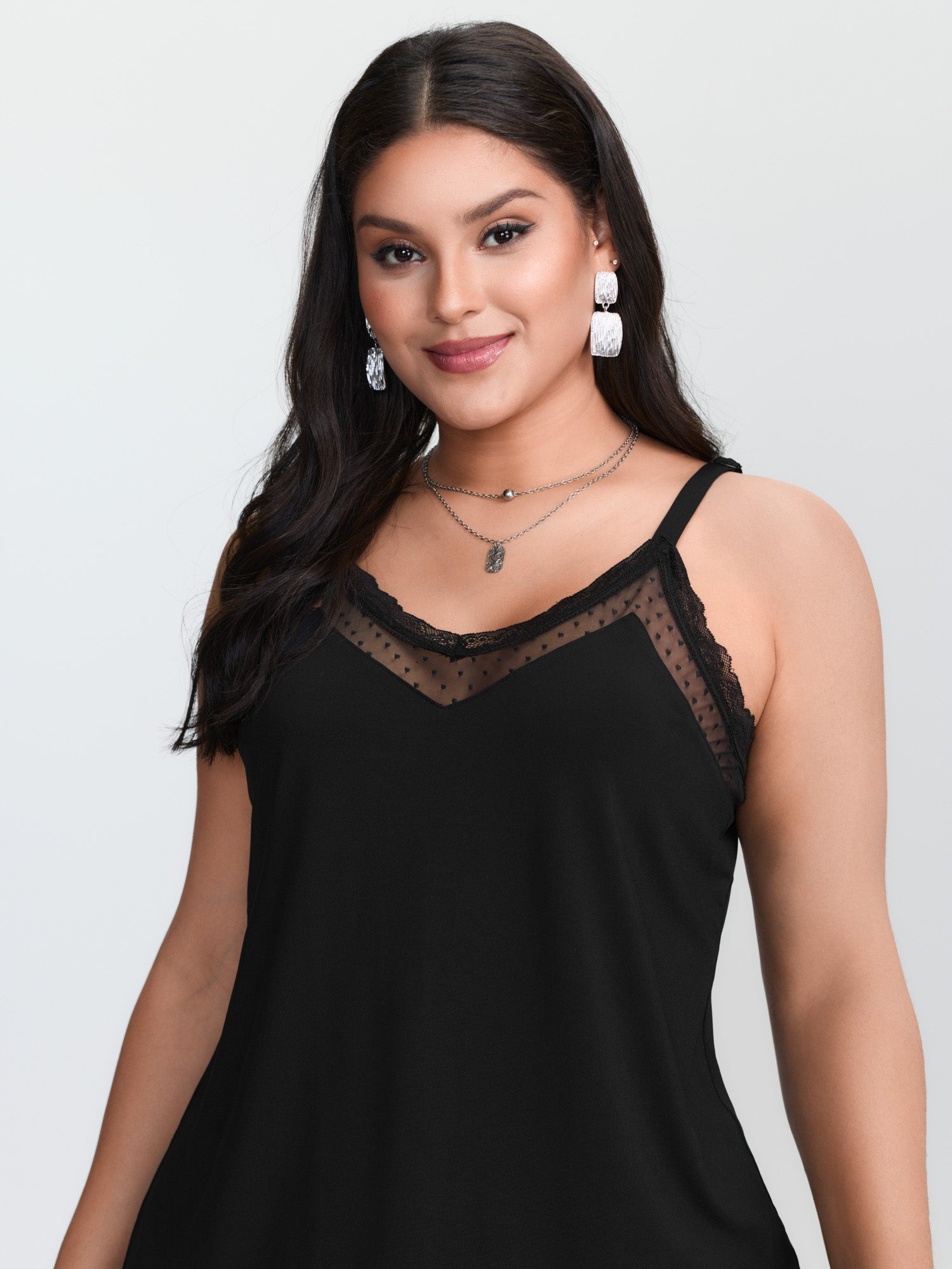 Büyük beden siyah örgü atlet,  - Cami Top Lace incelemesi ve fiyatı